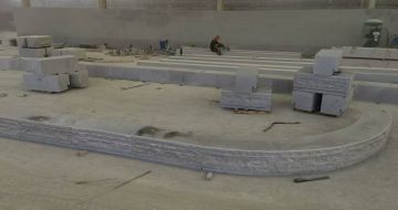 河源 芝麻白整石坐凳（光面+自然面）