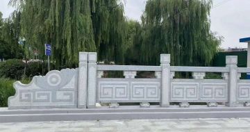 河源 芝麻灰桥栏杆、河道栏杆安装效果