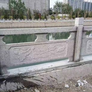 河源 芙蓉白大花桥梁、河道，石材栏杆、围栏、护栏