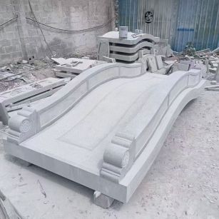 河源 芝麻灰花岗岩园林景观 小石桥