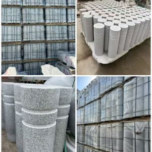 河源 芝麻白花岗岩挡车柱、隔离柱多少钱