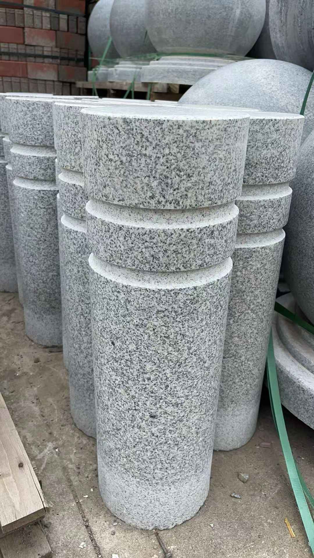 河源 芝麻白花岗岩挡车柱、隔离柱多少钱