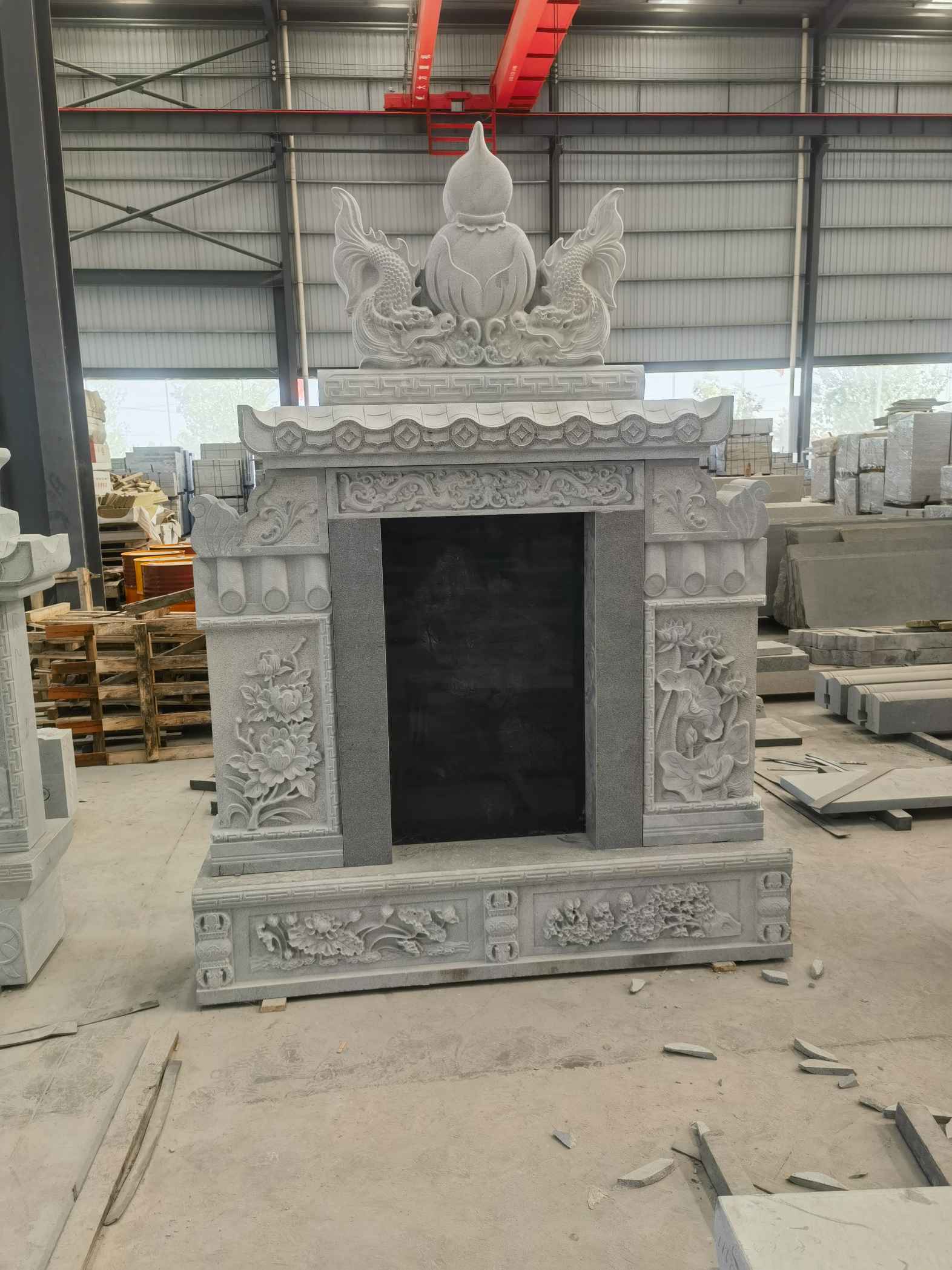 河源 芝麻灰高档墓碑、土墓，一套也支持定做