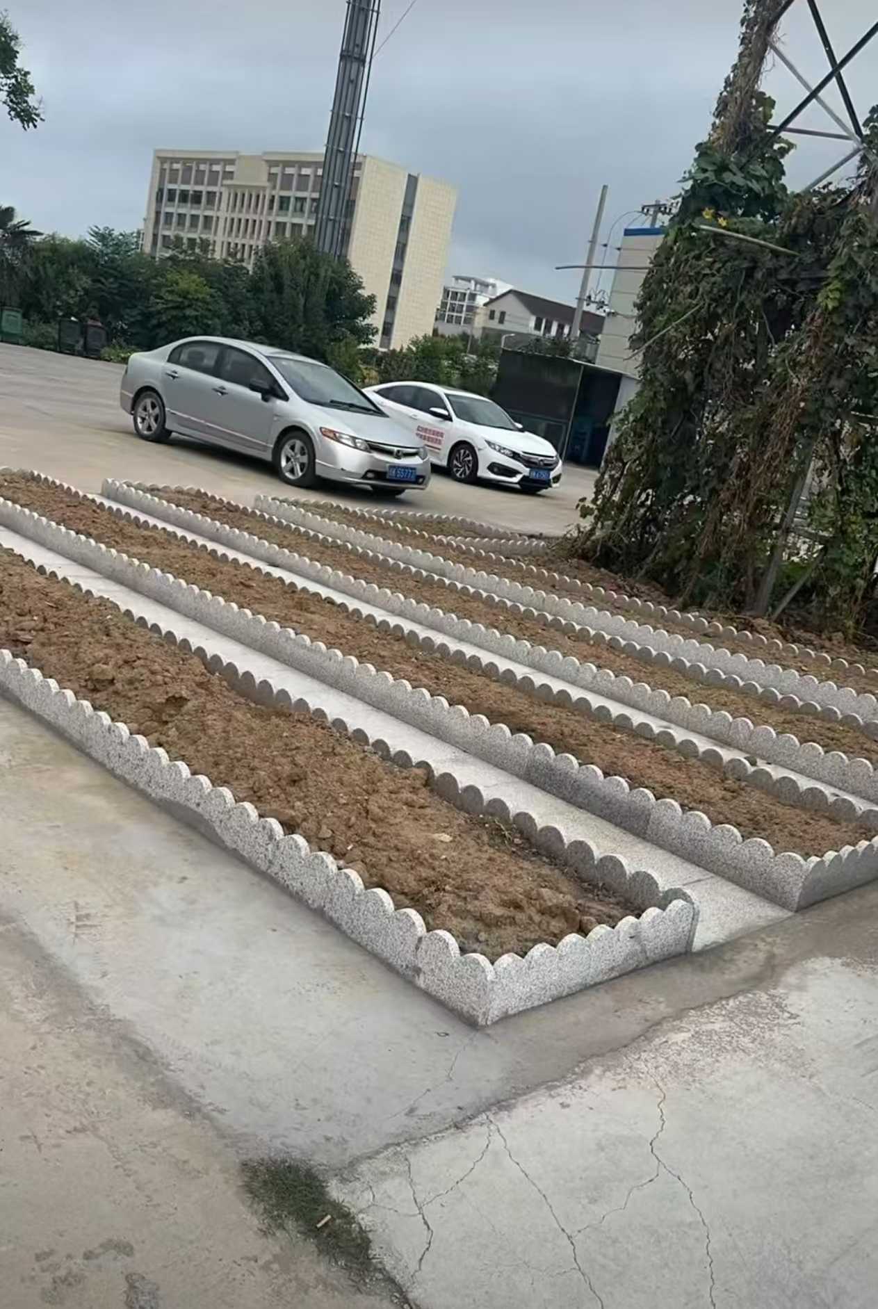 河源 花边石、花围石、花园石安装效果