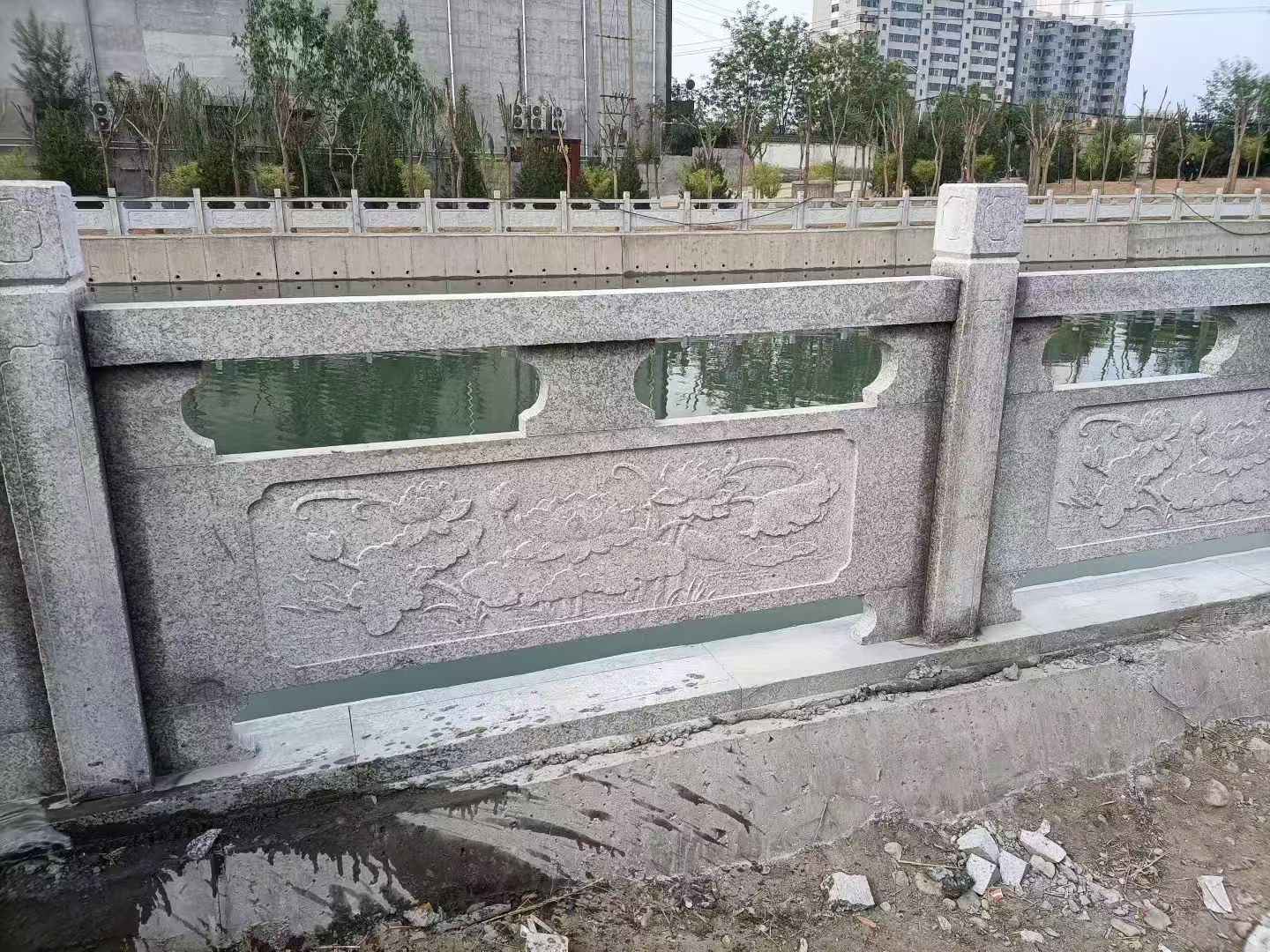 河源 芙蓉白大花桥梁、河道，石材栏杆、围栏、护栏