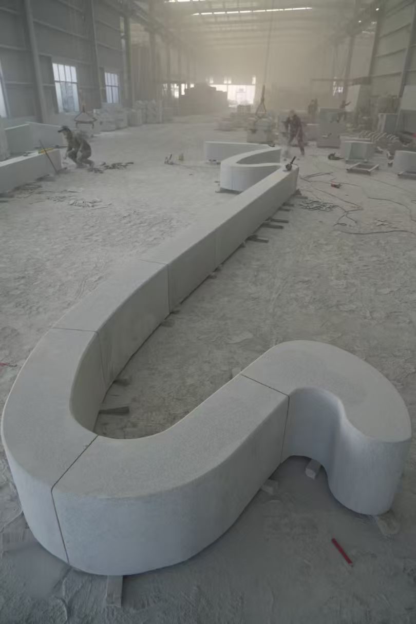 河源 花岗岩整石坐凳拼装