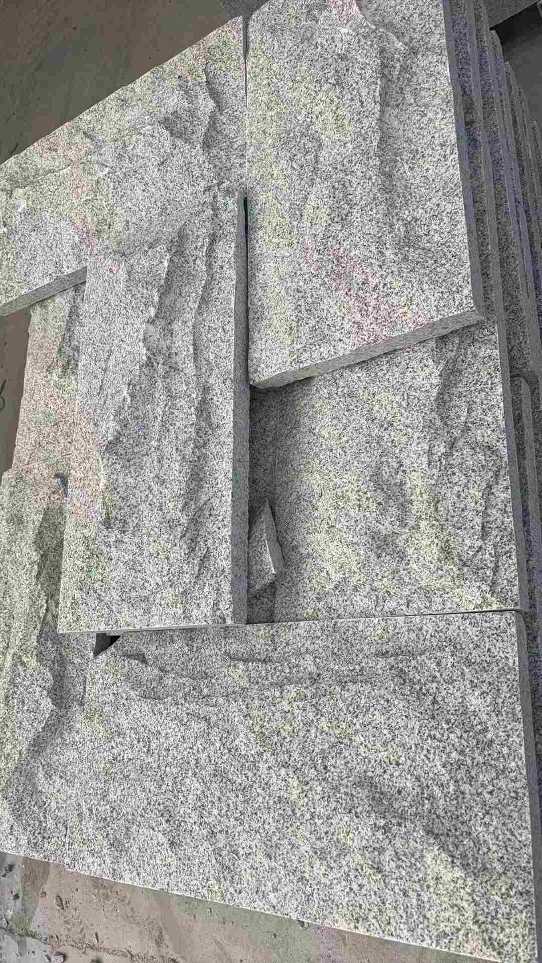 河源 芝麻白自然面花岗岩成品板