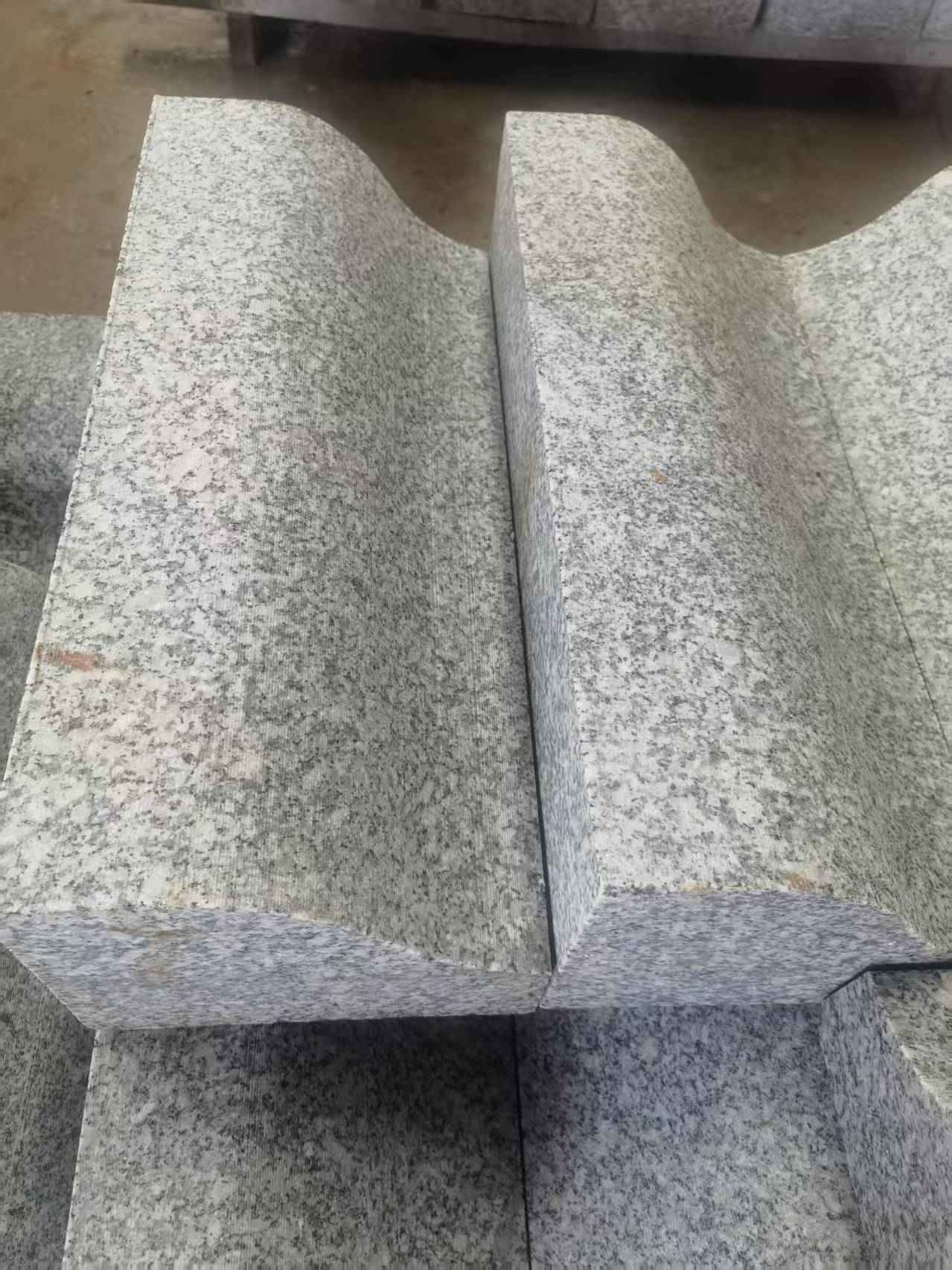 河源芙蓉白S型拉丝面路沿石